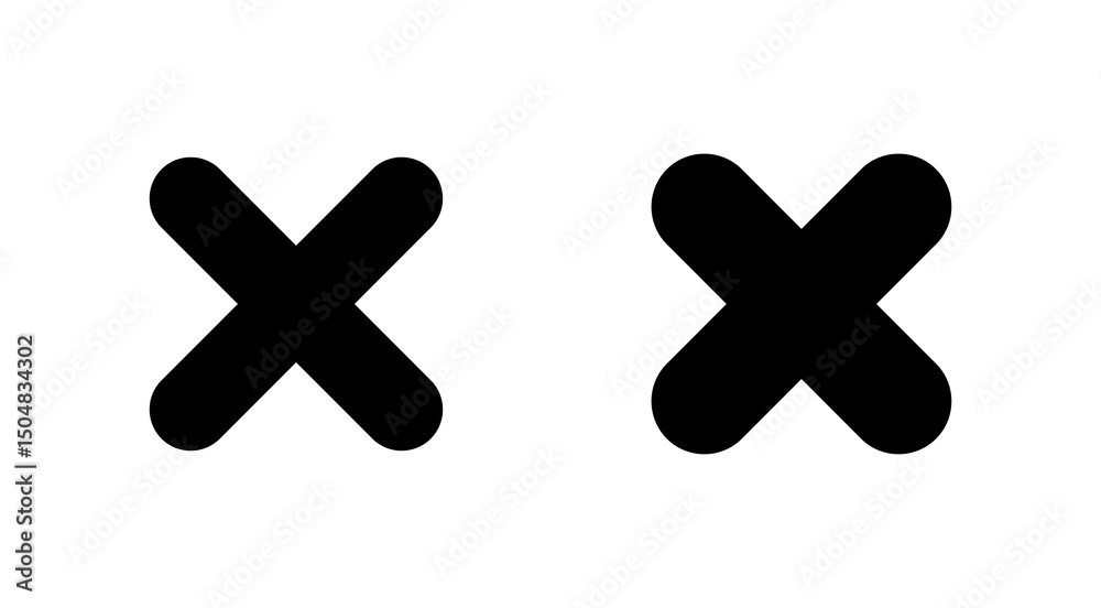 Fototapeta premium Close icon vector. Delete sign and symbol. cross sign