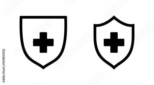 Health insurance icon vector. Insurance health document sign and symbol