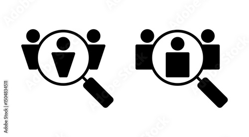 Hiring icon vector. Search job vacancy sign and symbol. Human resources concept. Recruitment