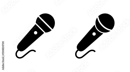Microphone icon vector. karaoke sign and symbol
