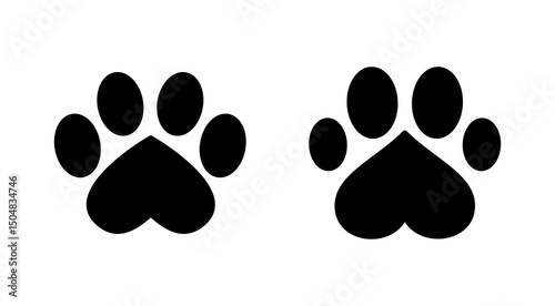 Paw icon vector. paw print sign and symbol. dog or cat paw