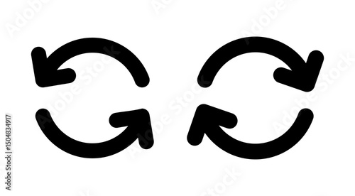 Refresh icon vector. Reload sign and symbol. Update icon.