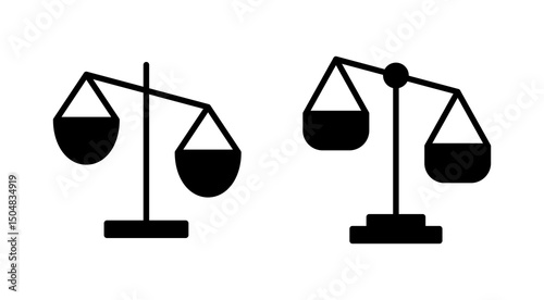 Scales icon vector. Law scale icon. Justice sign and symbol