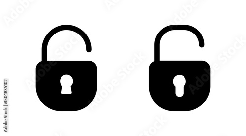 Unlock icon vector. Unlock sign and symbol. unlocked padlock icon