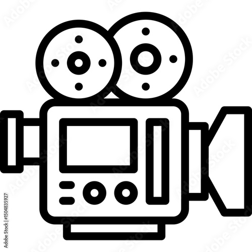 video camera outline icon