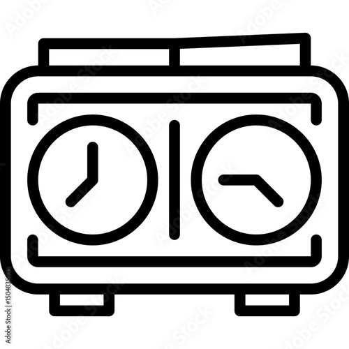 chess clock outline icon