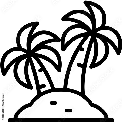 vector illustration of a coconut tree