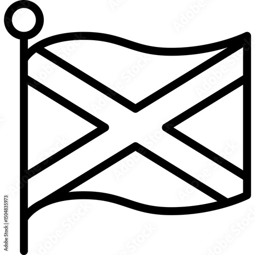 jamaica flag outline icon