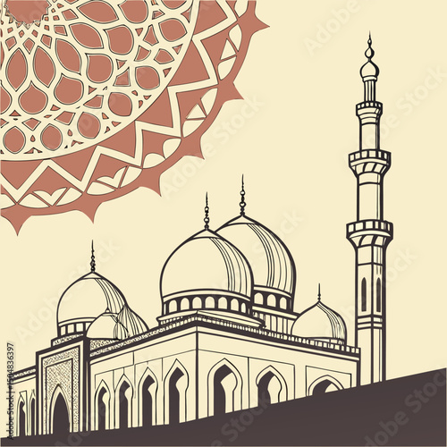 taj mahal vector illustration