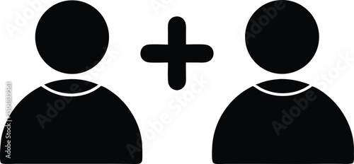 add friend vector icon.Friendship and social connections icon.