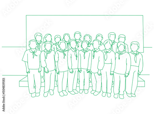  A class portrait of Asian Primary Students