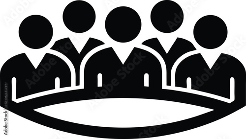 friend group vector icon.Friendship and social connections icon.