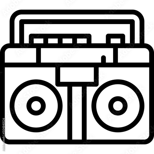 vector illustration of a boombox