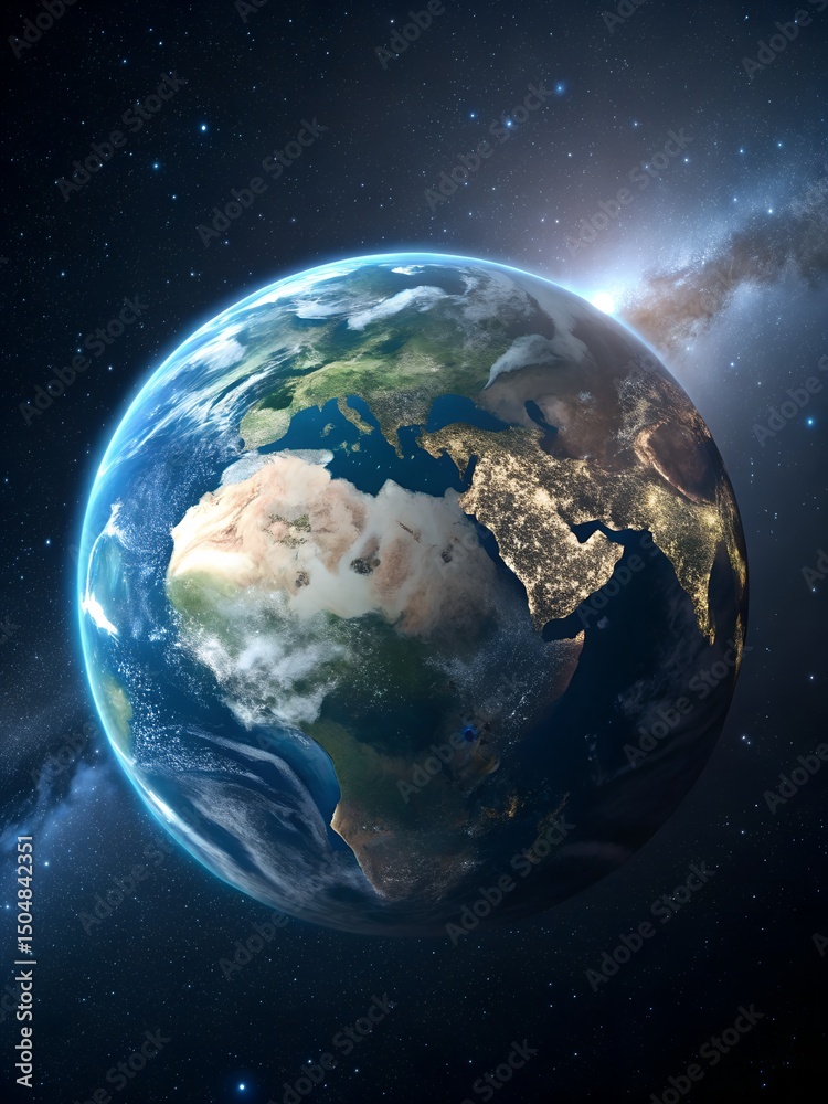 Fototapeta premium earth and moon