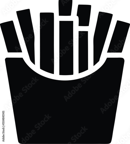 french fries vector icon.eps