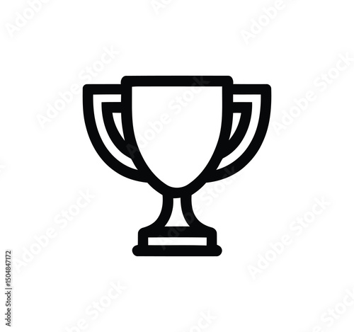 gold cup isolated on white