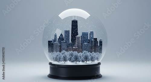 Chicago Skyline Snow Globe: Winter Wonderland in a Glass Sphere