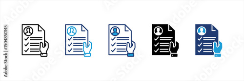 Job Application Multi Style Icon Set
