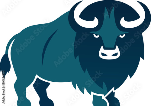 Musk ox mascot logo art