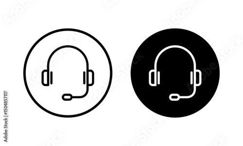 Headphone icon vector illustration. Headphone sign and symbol