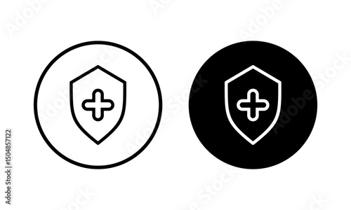 Health insurance icon vector illustration. Insurance document sign and symbol