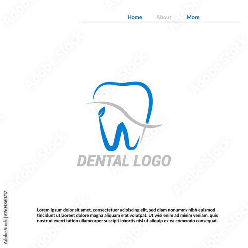  Dental Clinic logo template, Dental Care logo designs vector, Health Dent Logo design vector template linear style dental care logo vector illustration Simple line graphic den