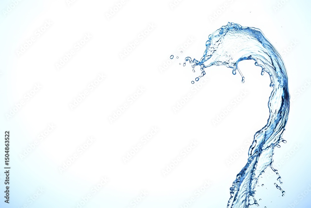 Obraz premium Abstract Water Splashing in a Dynamic Flow