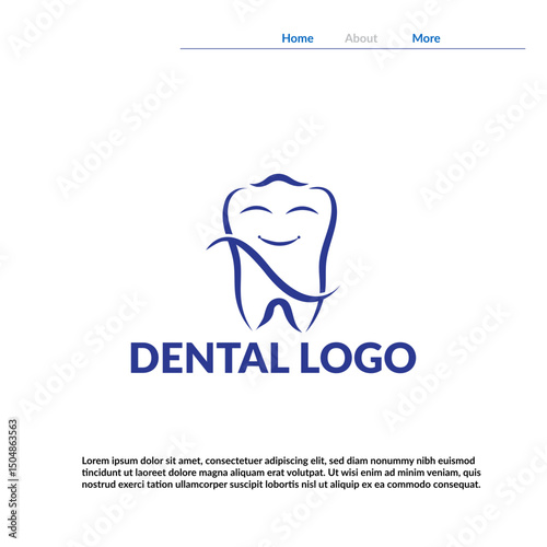  Dental Clinic logo template, Dental Care logo designs vector, Health Dent Logo design vector template linear style dental care logo vector illustration Simple line graphic den