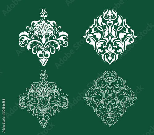 Classic pattern floral art. It's good for decoration on wall or backdrop.