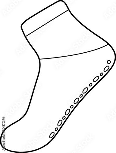 Trampoline socks outline vector
