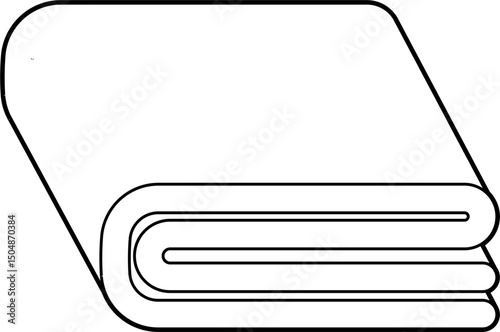 Trampoline towel outline vector