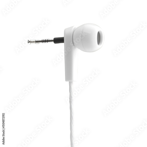 Stereo headphones on white background