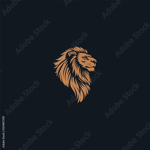 Lion logo vector icon illustration style