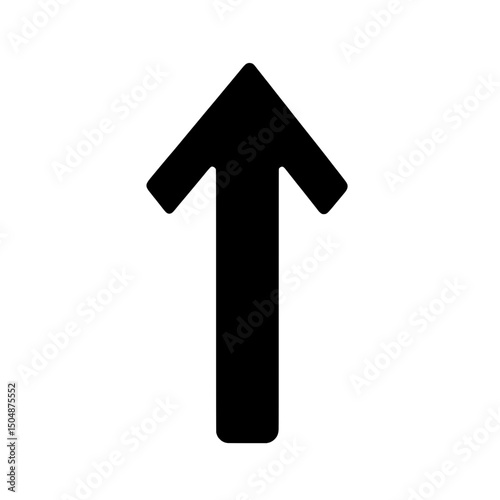 Bold upward pointing vertical arrow icon for navigation and UI movement indication