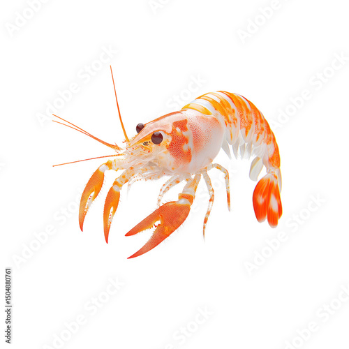 Wallpaper Mural Vibrant Orange and White Crayfish Close-up Torontodigital.ca