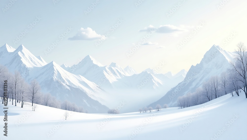 Fototapeta premium winter mountain landscape