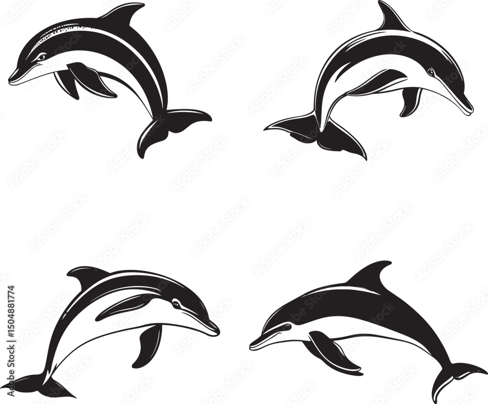 Obraz premium Dolphin Svg Bundle