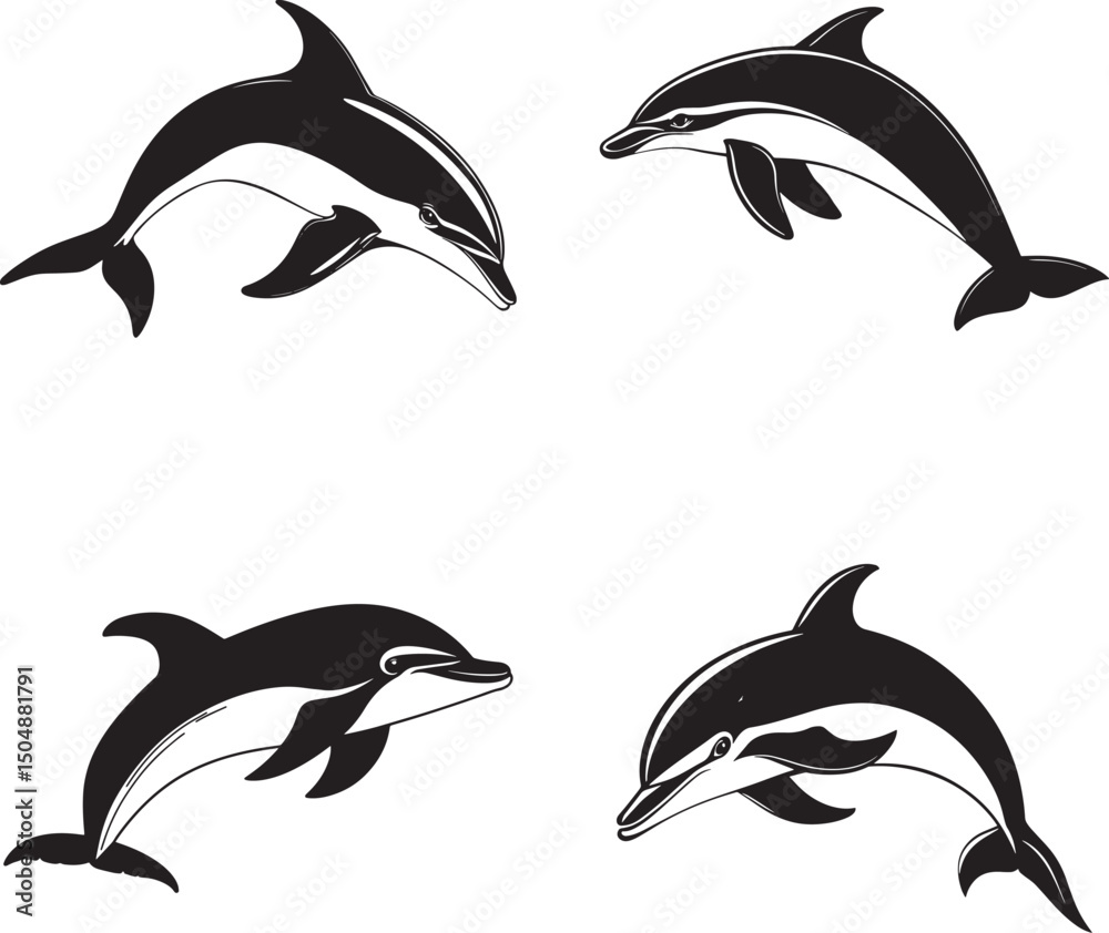 Fototapeta premium Dolphin Svg Bundle