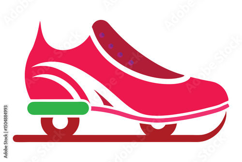 Cartoon athletic sneakers. Sport shoe  fitness footwear design multicolored sneaker of active man woman walking or running comfortable footwear, neat vector illustration of footwear fashion