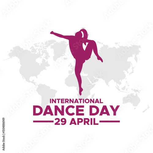 International Dance Day Vector Illustration. International Dance Day, celebrated on April 29th, honors the universal language of dance.international dance day celebration. dance party, April 29.