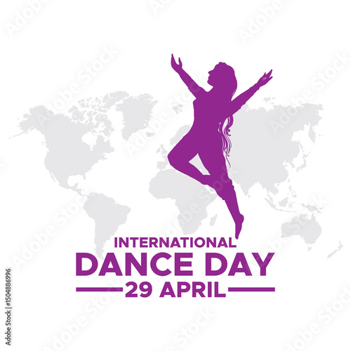 International Dance Day Vector Illustration. International Dance Day, celebrated on April 29th, honors the universal language of dance.international dance day celebration. dance party, April 29.
