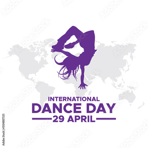 International Dance Day Vector Illustration. International Dance Day, celebrated on April 29th, honors the universal language of dance.international dance day celebration. dance party, April 29.