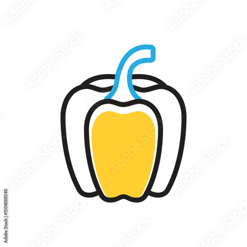 Multi color icon for capsicum