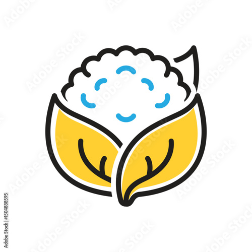 Multi color icon for cauliflower