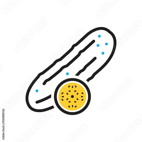 Multi color icon for cucumber