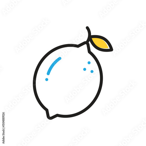 Multi color icon for lemon