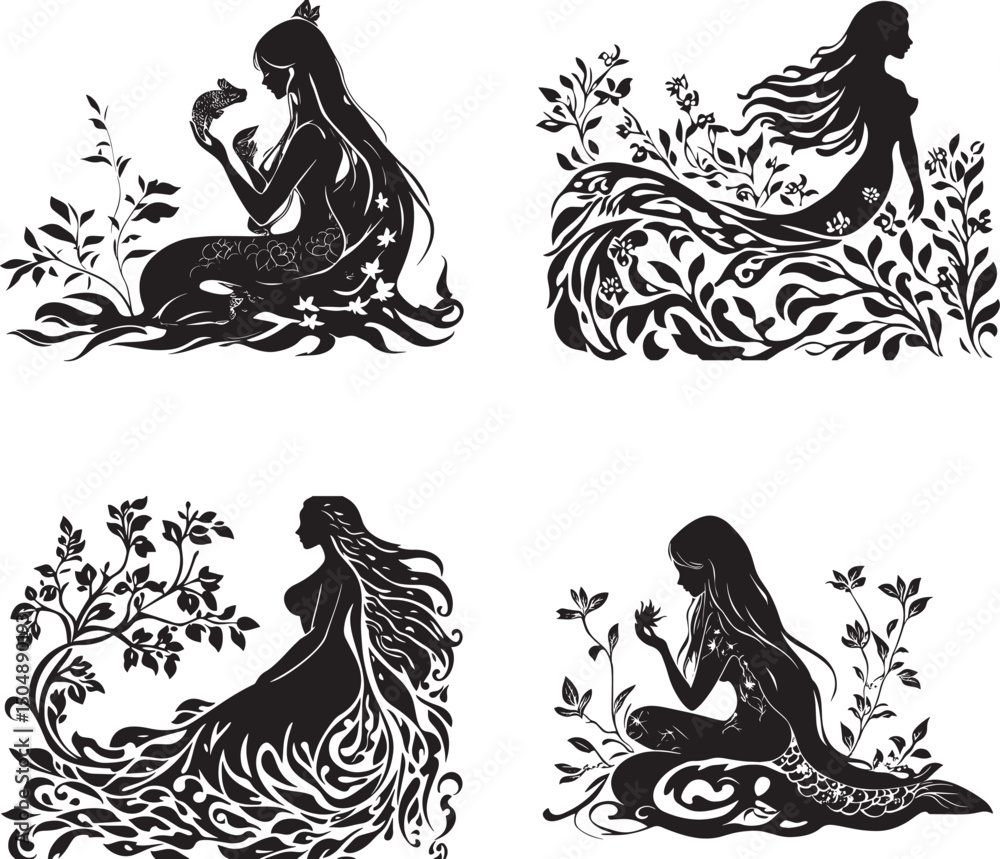 Obraz premium Mermaid SVG Bundle