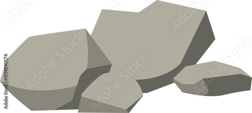 Grey Rocks Illustration