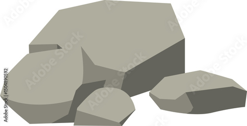 Grey Rocks Illustration