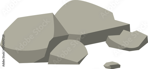 Grey Rocks Illustration